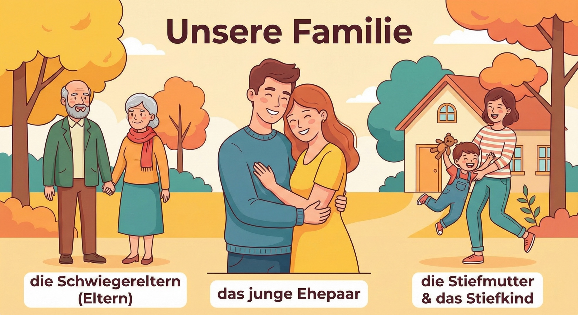 المفردات: الأصهار وعائلة الزوج/الزوجة