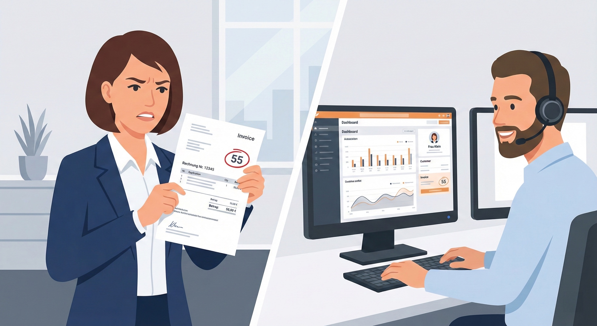 فهم المسموع: خطأ في الفاتورة