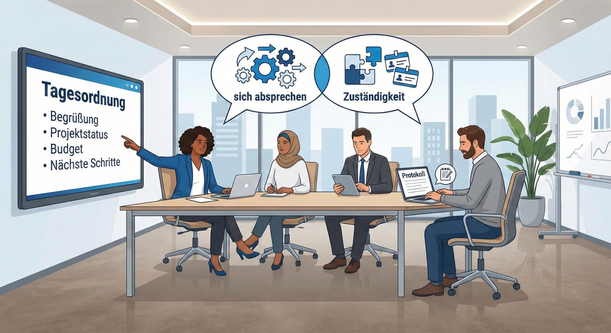 المفردات: التعاون والاجتماعات